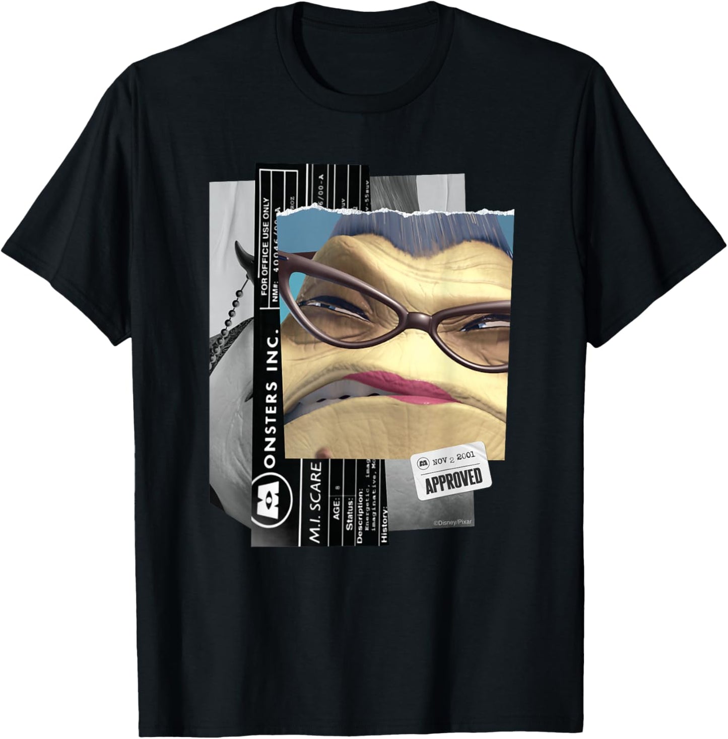 Disney and Pixar’s Monsters, Inc. Roz Personnel File T-Shirt - T-Shirt | Black