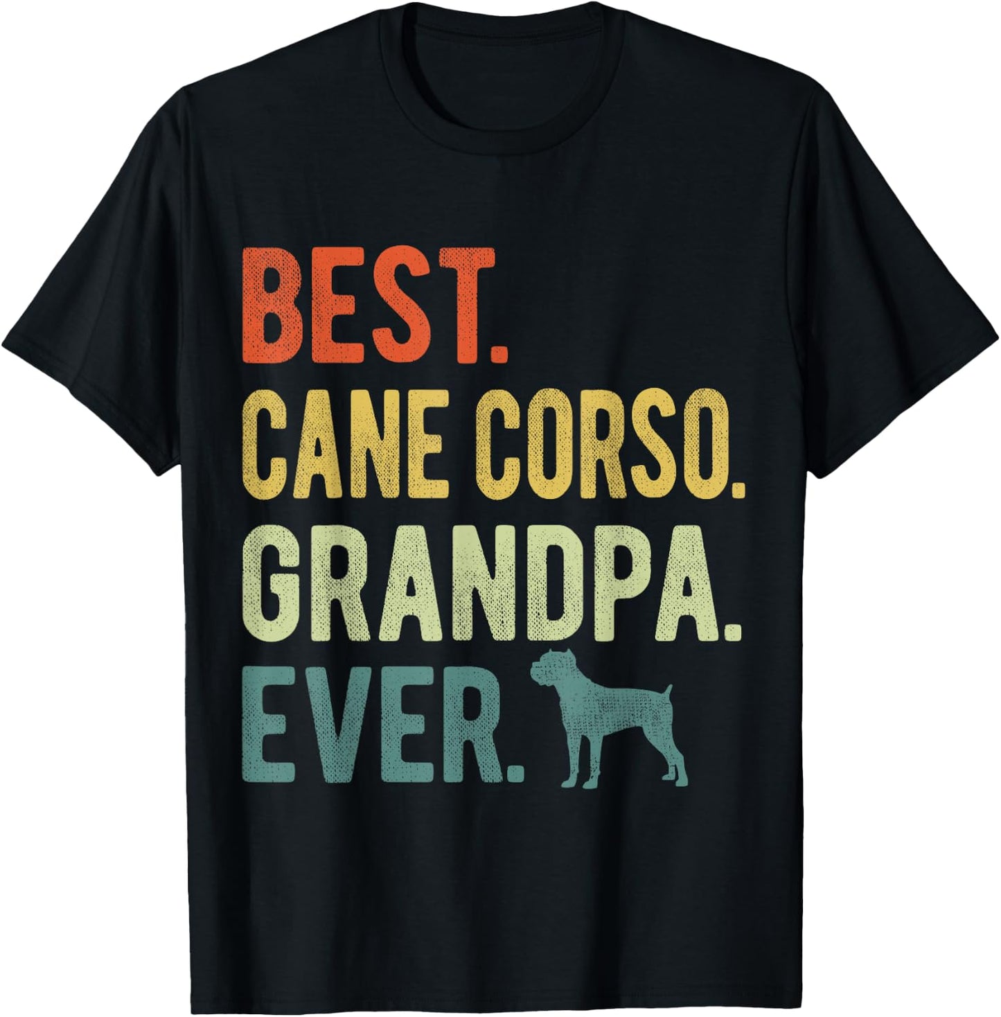 Best Cane Corso Grandpa Ever Dog Lovers Father's Day T-Shirt - T-Shirt | Black