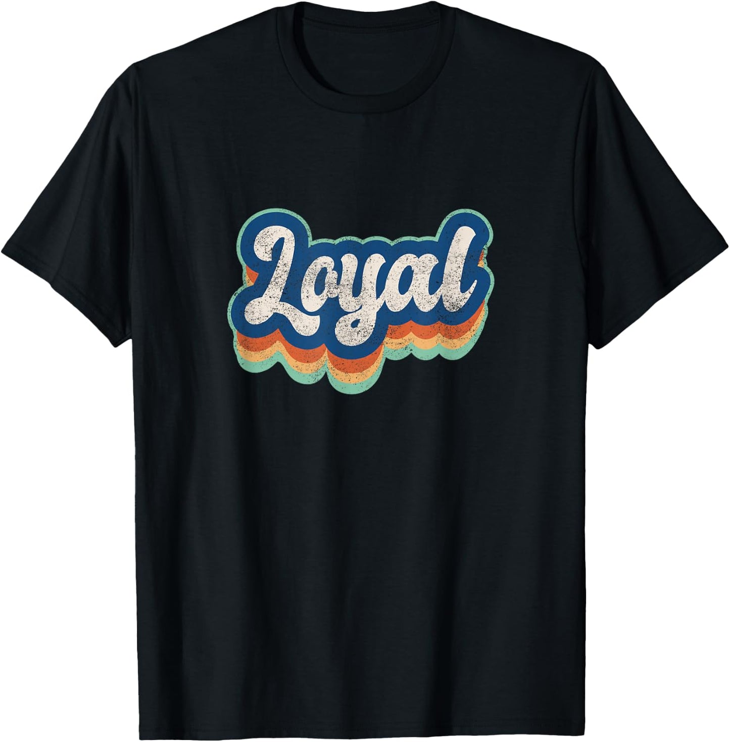 Loyal First Name Boy Vintage Style 70s 80s Personalized T-Shirt - T-Shirt | Black