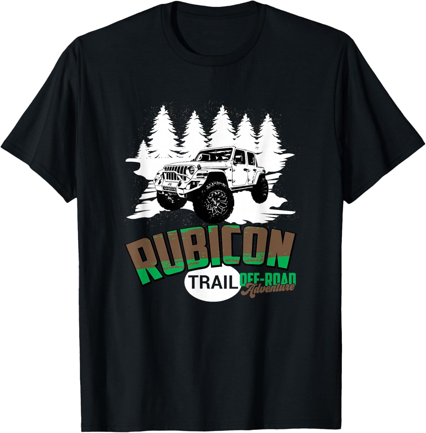 Rubicon Trail- 4x4 Off-road SUV California Outdoor Trail T-Shirt - T-Shirt | Black