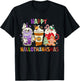Happy HALLOTHANKSMAS Halloween Thanksgiving Christmas Coffee T-Shirt - T-Shirt | Black