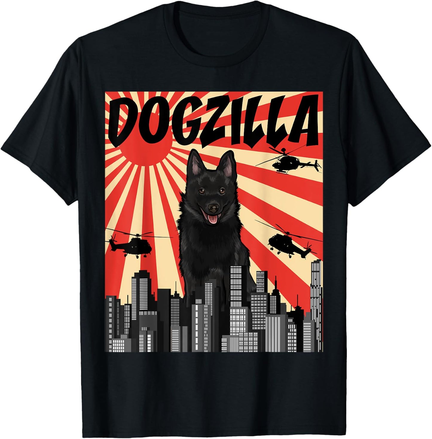 Funny Dog Skipperki T-Shirt - T-Shirt | Black