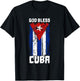 God Bless Cuba Retro Vintage Grunge Cuban Flag T-Shirt - T-Shirt | Black