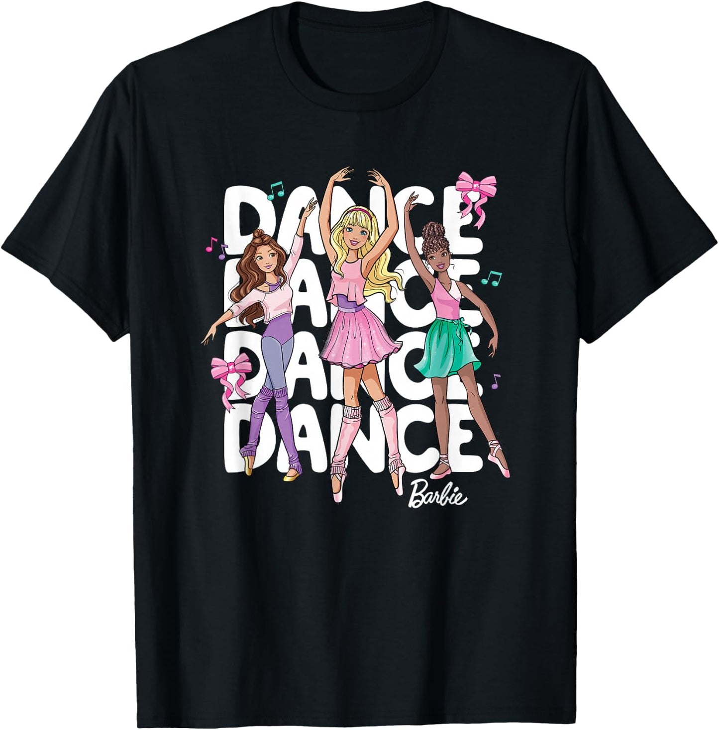 Barbie - Dance Stacked T-Shirt - T-Shirt | Black