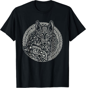 Viking Celtic Fenrir Wolf , Men T-Shirt - T-Shirt | Black