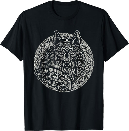 Viking Celtic Fenrir Wolf , Men T-Shirt - T-Shirt | Black