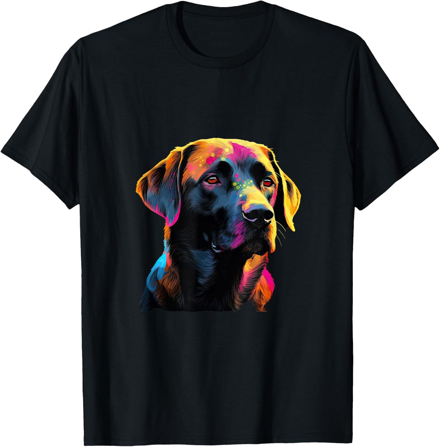 Black Labrador Lover Colorful Pop Art Black Lab T-Shirt - T-Shirt | Black