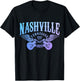 Nashville Tennessee Guitar Player Vintage Country Music City T-Shirt - T-Shirt | Black