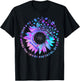 Be Kind Autism Awareness Kindness Sunflower Tie Dye Puzzle T-Shirt - T-Shirt | Black