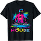 Vibrant House Music DJ Design T-Shirt - T-Shirt | Black