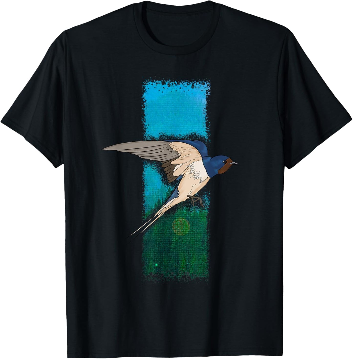 Barn Swallow Backyard Bird Graphic T-Shirt - T-Shirt | Black