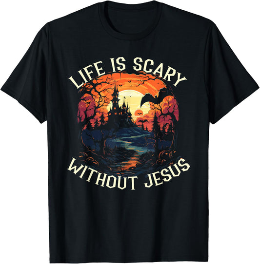 Christian Halloween Jesus Christ Trick Or Treat Christianity T-Shirt - T-Shirt | Black