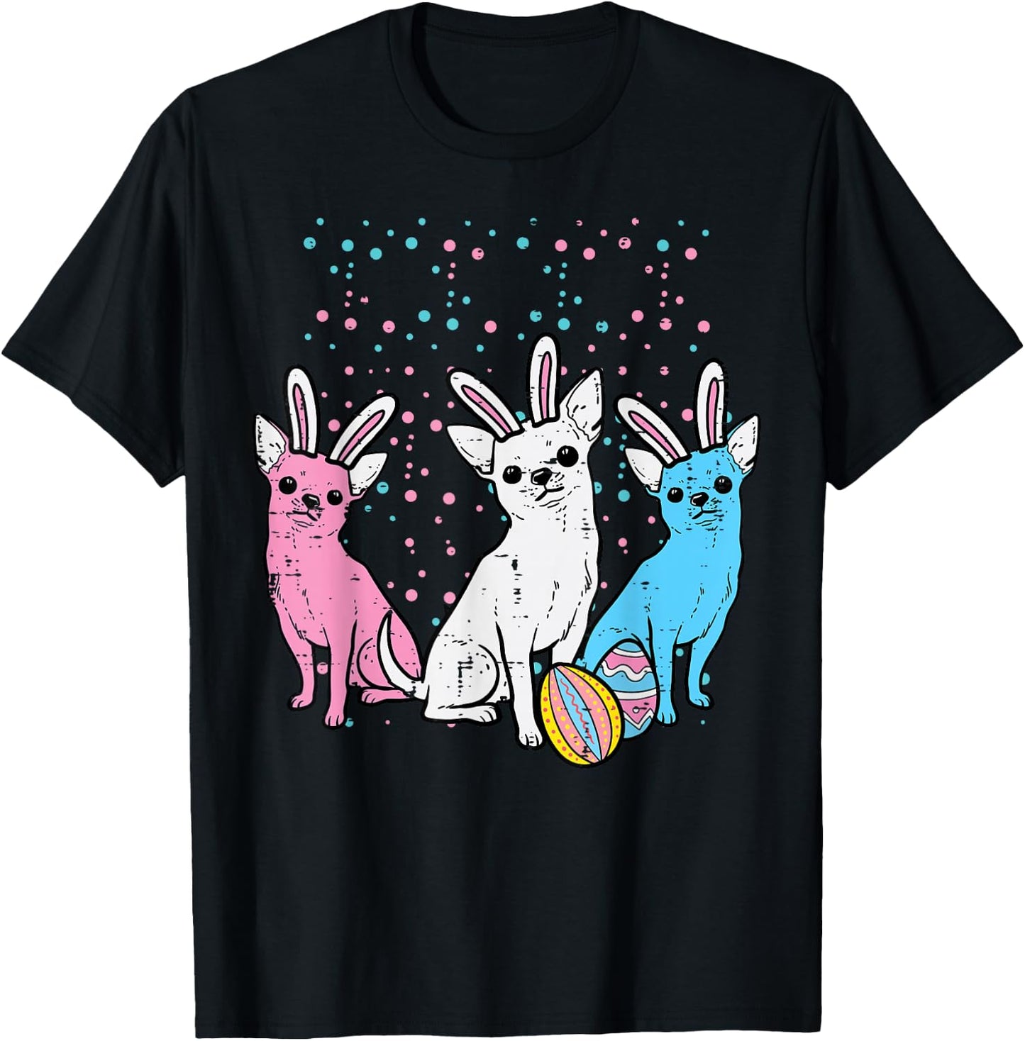 Easter Bunny Chihuahuas Chiwawa Dog Owner Men Women Kids T-Shirt - T-Shirt | Black
