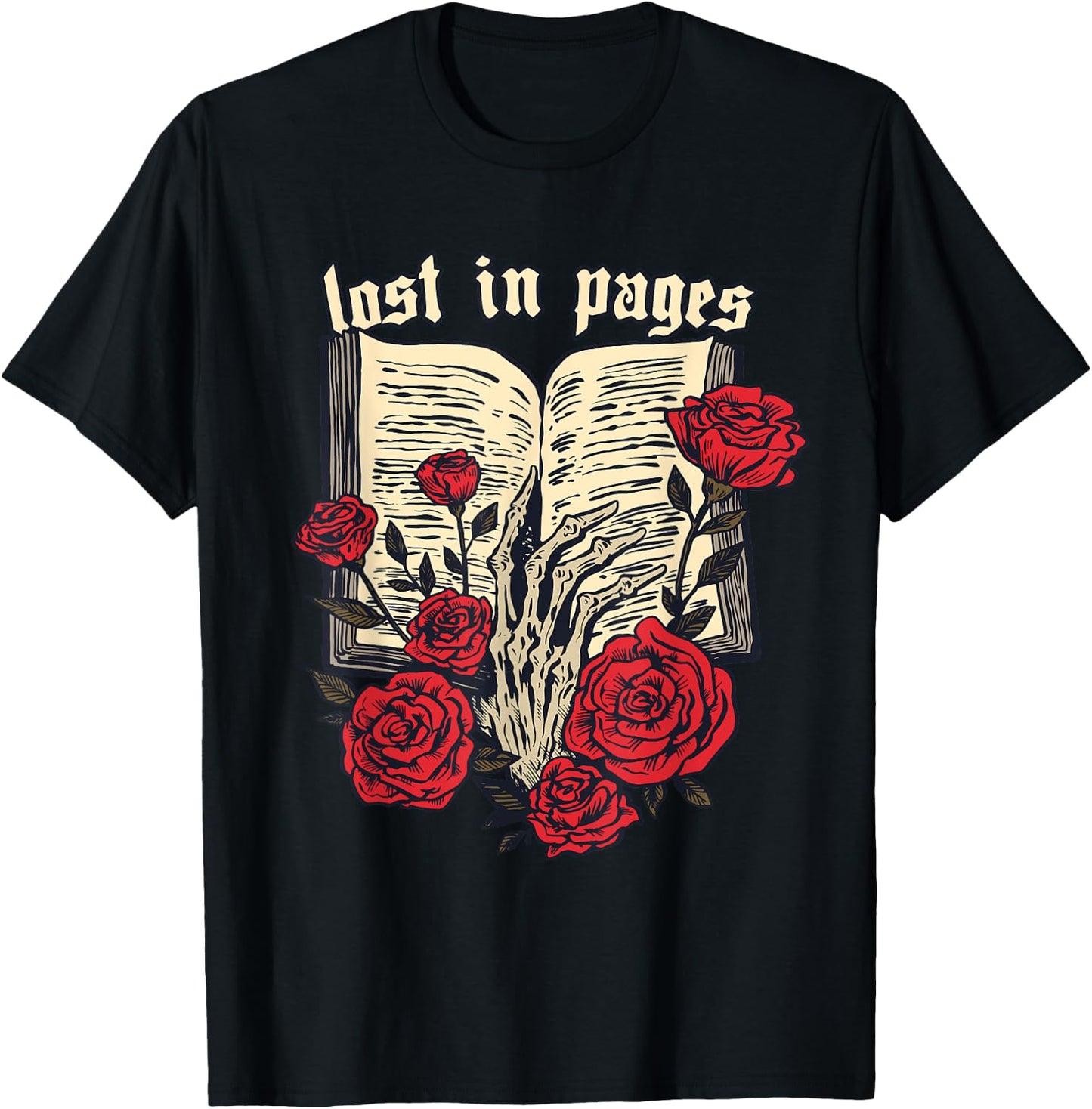 Bookish Lost in Pages Exciting Book Novel Love Reading Books T-Shirt - T-Shirt | Black