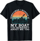 Pontoon Sometimes I Wonder If My Boat Is Thinking About Me T-Shirt - T-Shirt | Black