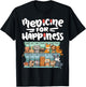 Medicine for Happiness Pill Box Animals Dog Breeds Puppies T-Shirt - T-Shirt | Black