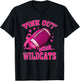 Wildcats Pink Out Football Tackle Breast Cancer Awareness T-Shirt - T-Shirt | Black