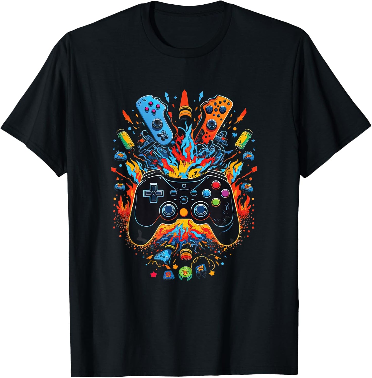 Gamer Aesthetic Graphic Gaming Video Games Boys Teens Kids T-Shirt - T-Shirt | Black