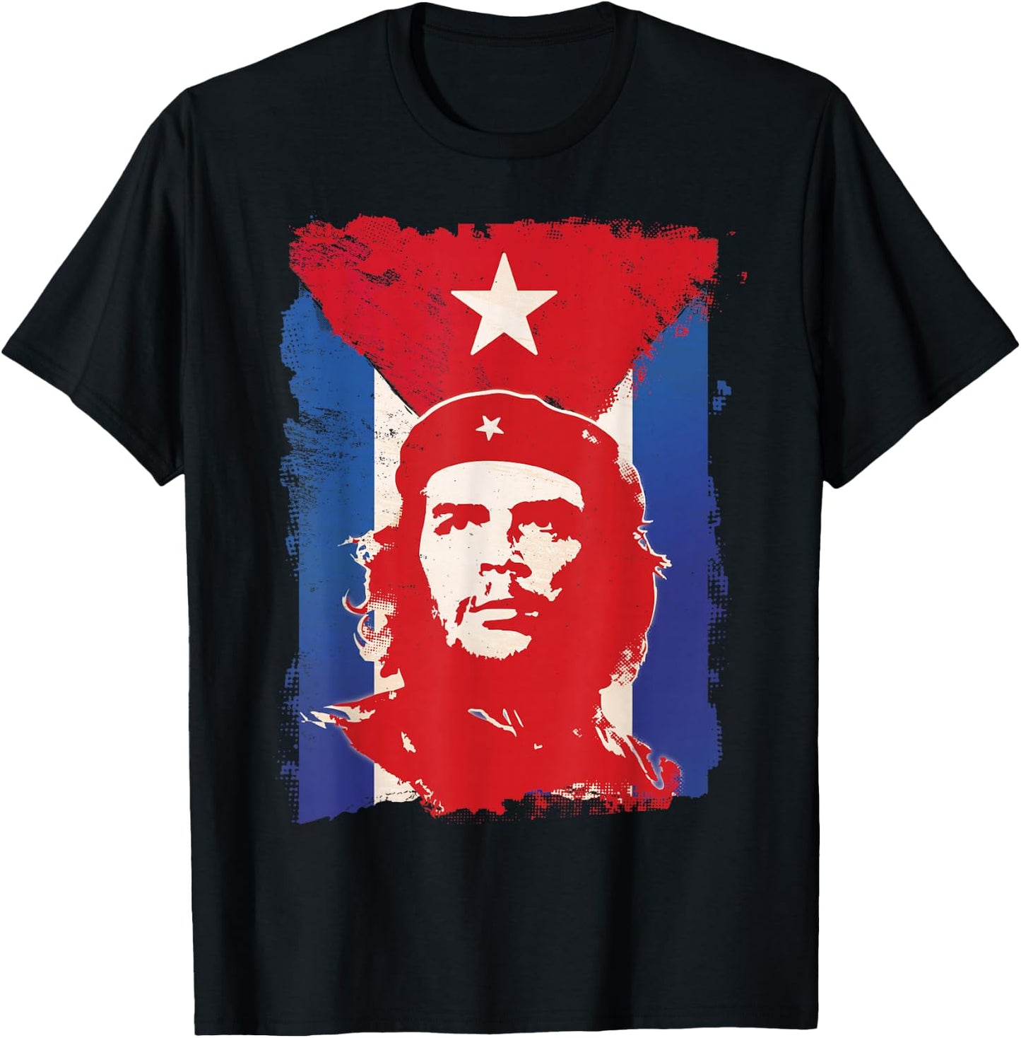 Che Guevara Shirt Cuba Flag Cuban Heritage Revolution Rebel T-Shirt - T-Shirt | Black