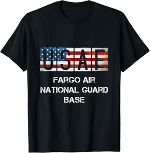 Fargo Air National Guard Base Distressed T-Shirt - T-Shirt | Black