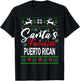 Santas Favorite Puerto Rican Puerto Rico Christmas Ugly Xmas T-Shirt - T-Shirt | Black