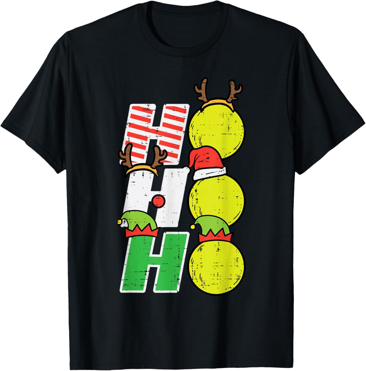 Christmas Lacrosse Ho Ho Ho Lax Xmas Sports Men Women Kids T-Shirt - T-Shirt | Black