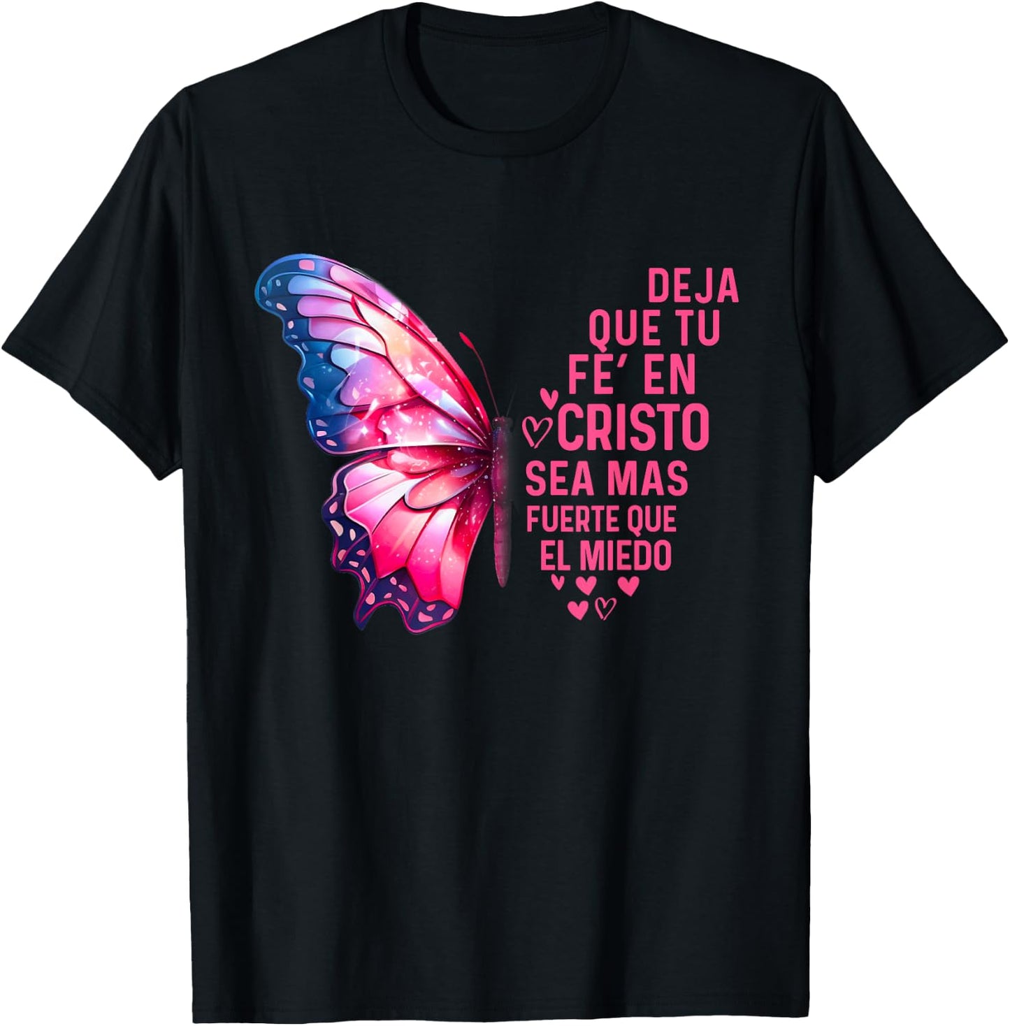 Camiseta Cristiana Para Mujer En Espanol Spanish Cristiano T-Shirt - T-Shirt | Black