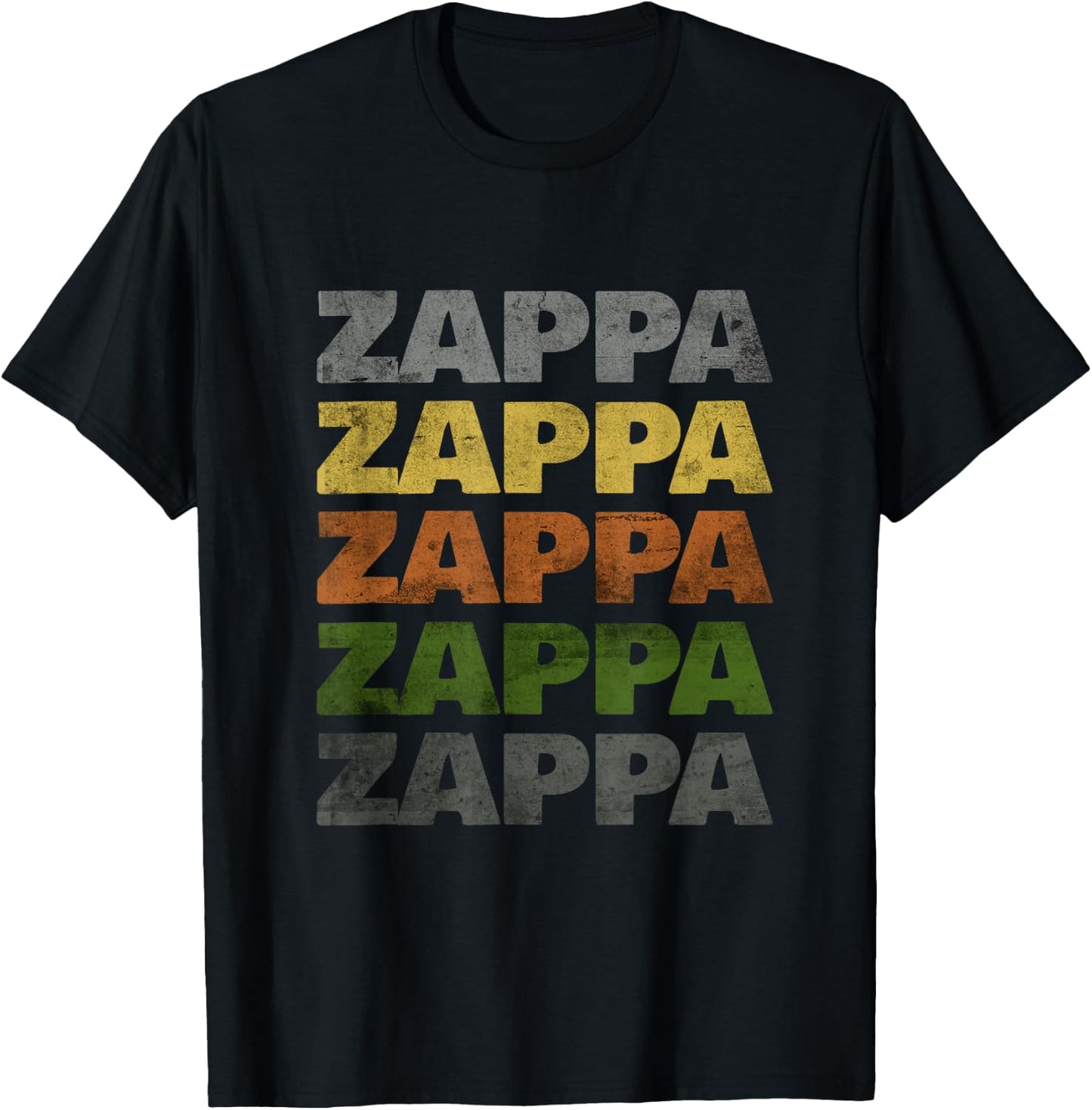 Love Heart Zappa Grunge Retro Vintage Style Black Zappa T-Shirt - T-Shirt | Black