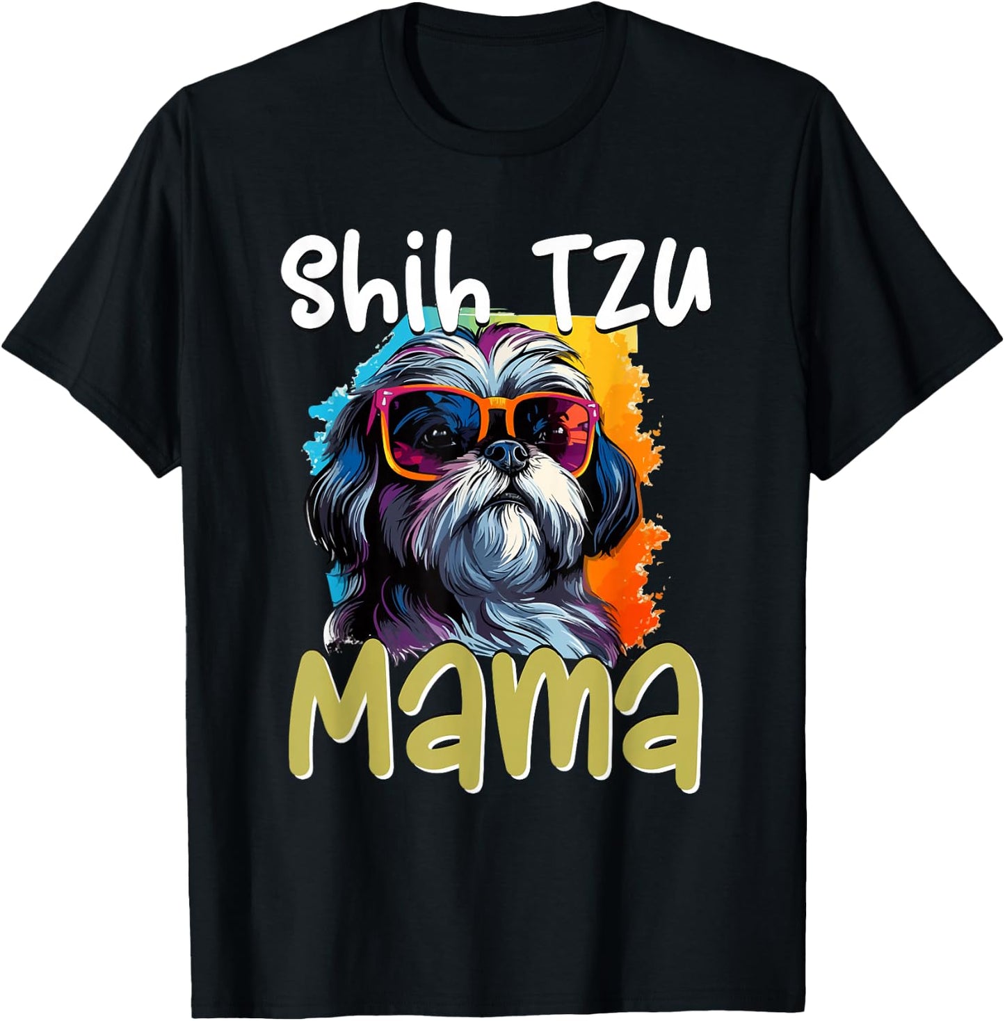 Shih Tzu Hsi Shih Dog Pet Dog Breed Shih Tzu Mom T-Shirt - T-Shirt | Black