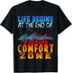 Life begins at the end of your comfort zone T-Shirt - T-Shirt | Black