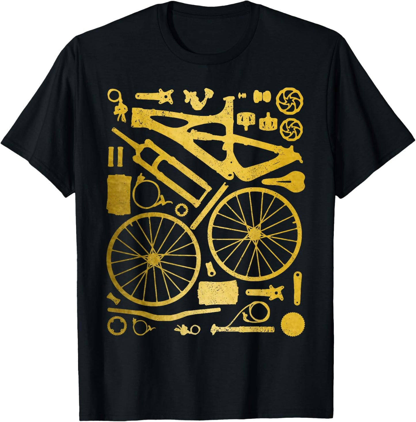Mountain Bike MTB Cycling Bicycle Parts Mountain Bike T-Shirt - T-Shirt | Black