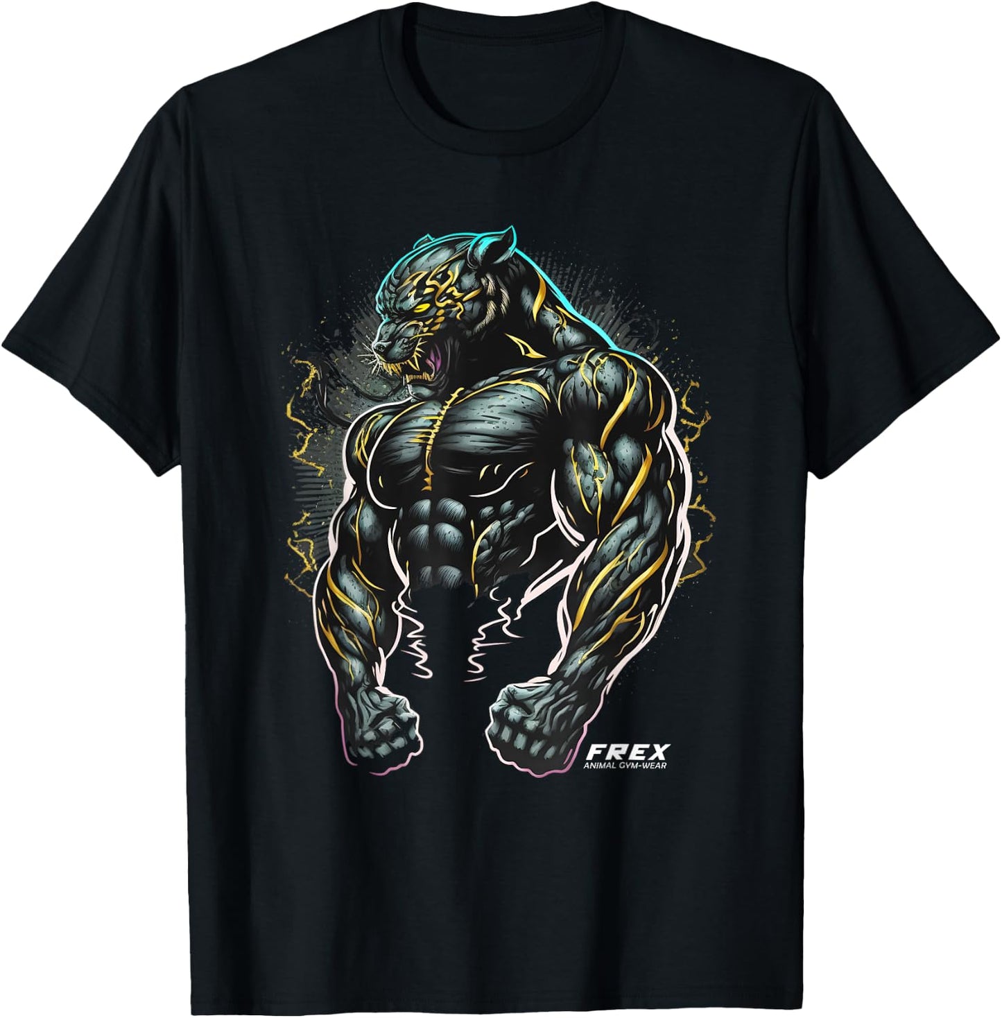 Panther Bodybuilding Fitness Gym Wear T-Shirt - T-Shirt | Black