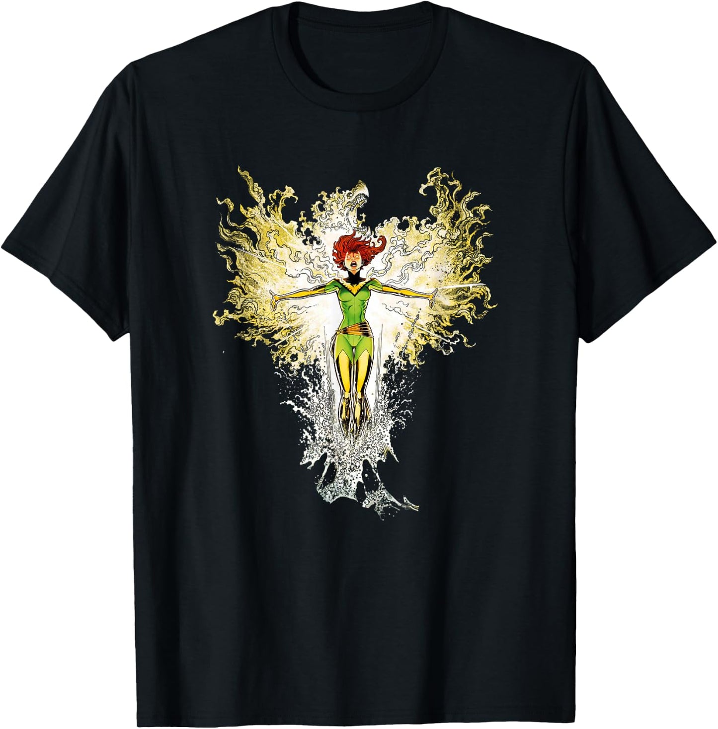 Marvel X-Men Jean Grey Phoenix Force Rising Epic Logo T-Shirt - T-Shirt | Black