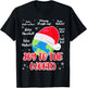 Merry Christmas language Joy to the World globe Cristmas T-Shirt - T-Shirt | Black