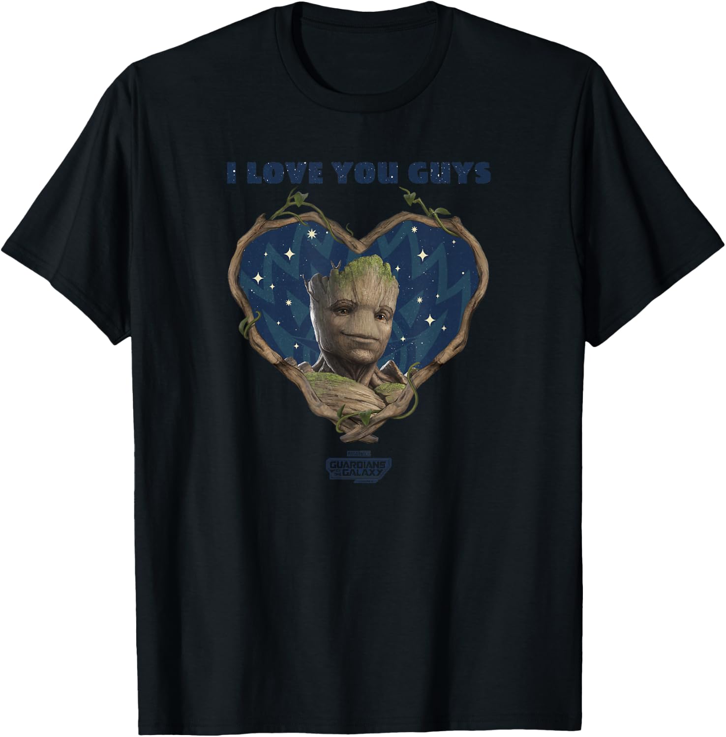 Marvel Guardians of the Galaxy Vol. 3 Groot Heart Portrait T-Shirt - T-Shirt | Black