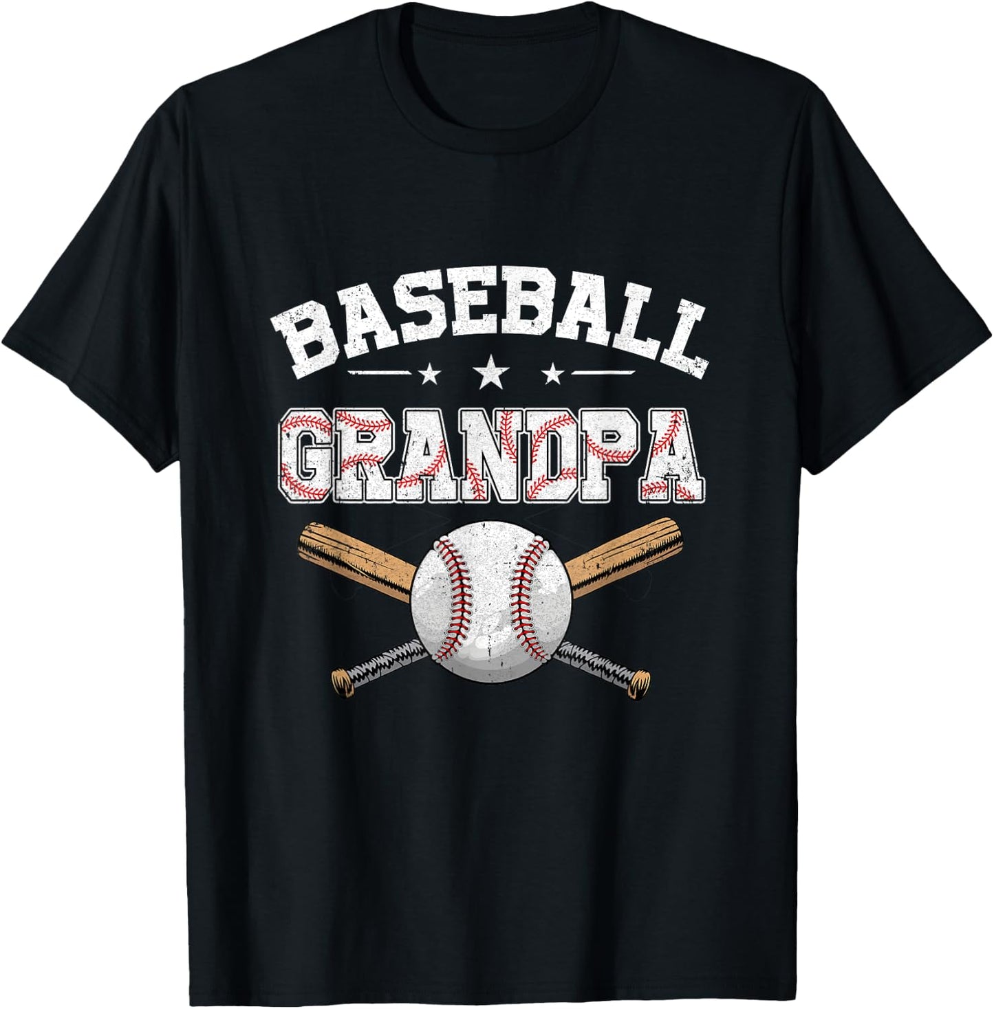 Baseball Grandpa For Fathers Day Baseball Lovers T-Shirt - T-Shirt | Black