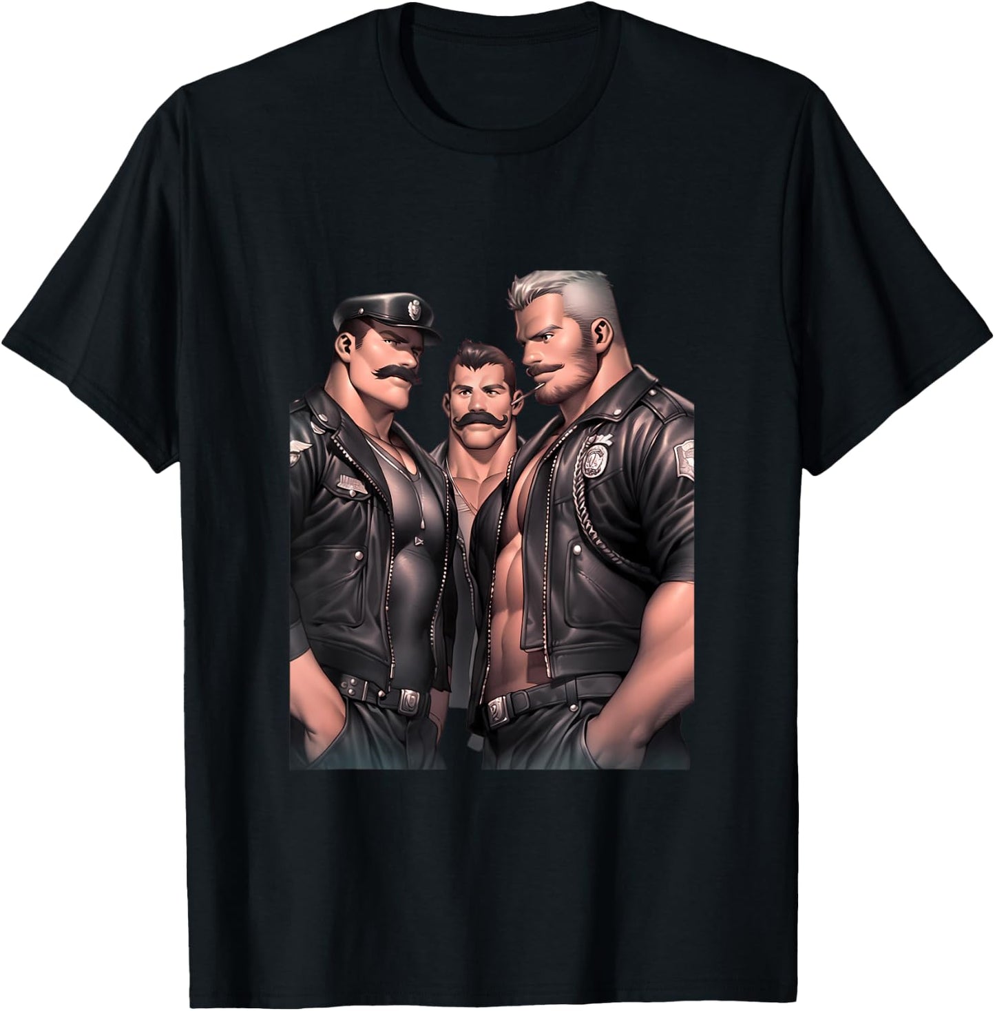 Gay Pride - Leather Gay Daddy Man Bear Kink Gay Bearded T-Shirt - T-Shirt | Black
