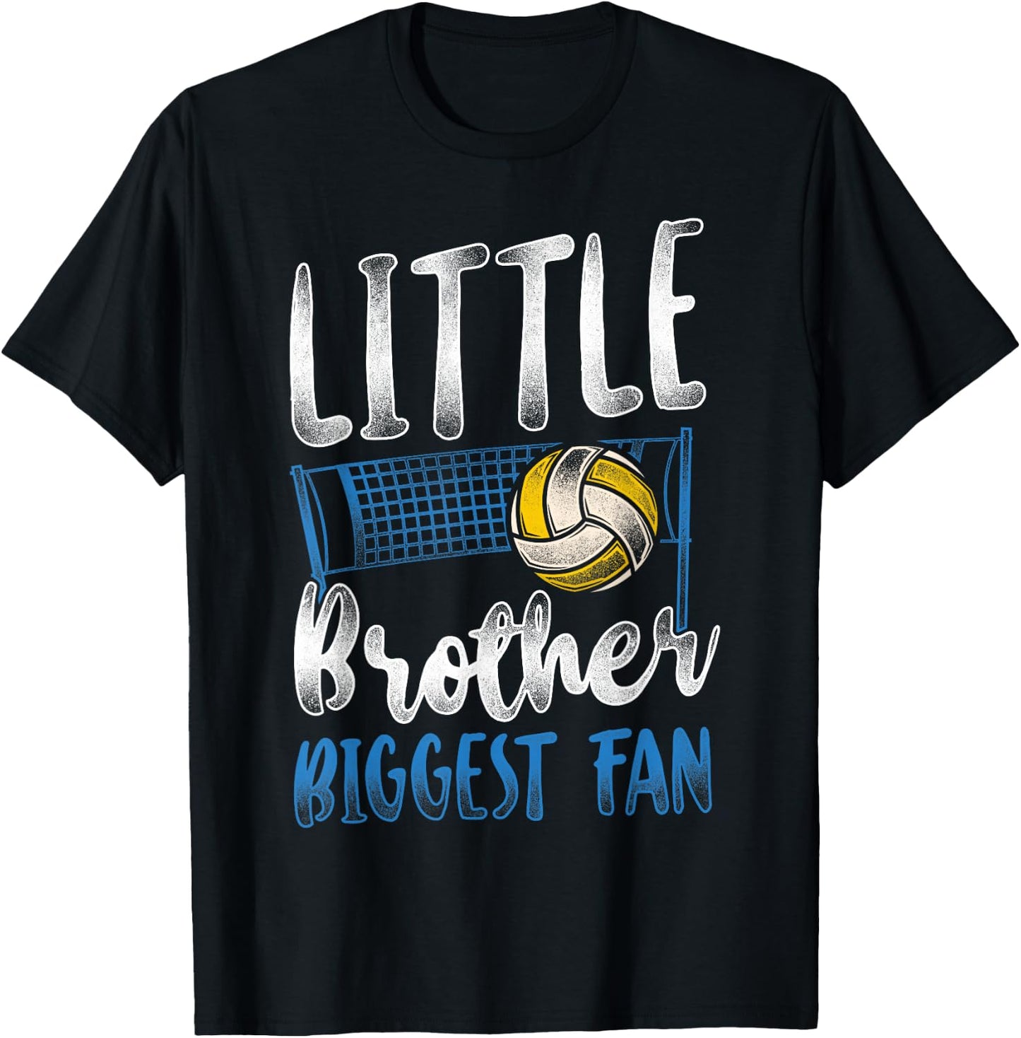 Volleyball Player Team Brother Vintage Little Brother T-Shirt - T-Shirt | Black