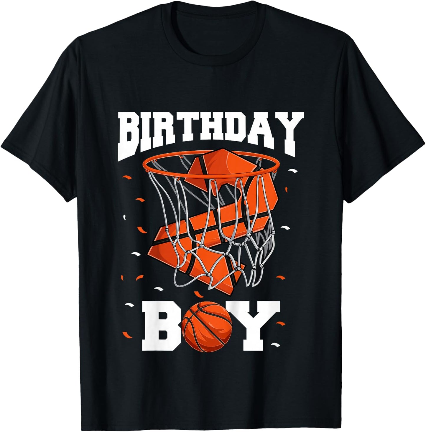 Kids 2nd Birthday Basketball Shirt Kids, Boys 2 Year Old T-Shirt - T-Shirt | Black