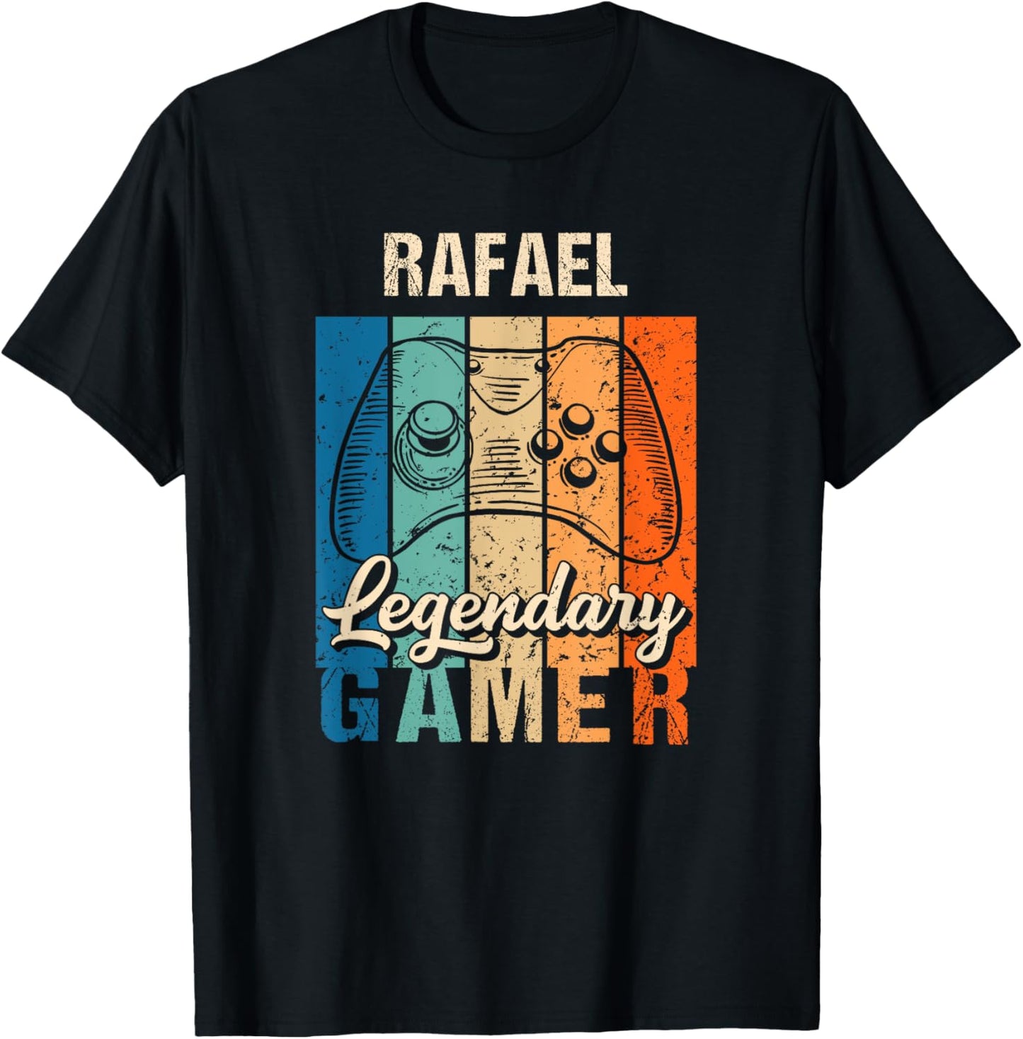 Rafael Name Gift - Personalized Legendary Gamer T-Shirt - T-Shirt | Black
