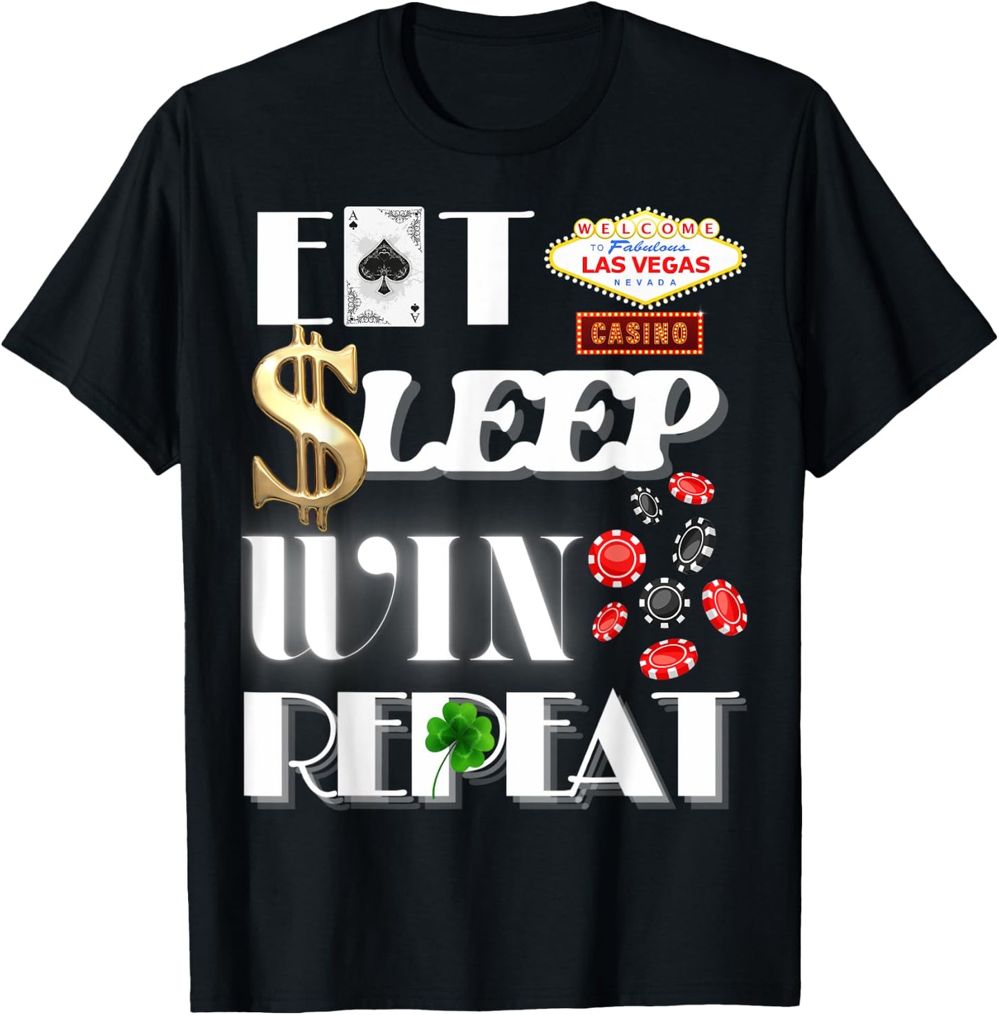 Funny Las Vegas Casino Trip Party Couple Family Matching T-Shirt - T-Shirt | Black