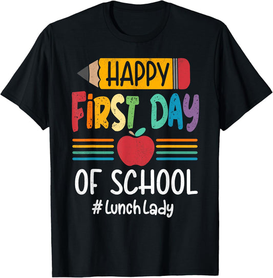 Welcome Back To School Lunch Lady Teacher Fist day of school T-Shirt - T-Shirt | Black