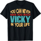 Funny Vicky Personalized First Name Joke Item T-Shirt - T-Shirt | Black