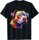 Pit Bull Mom Dog Lover Colorful Artistic Pitbull Owner Women T-Shirt - T-Shirt | Black