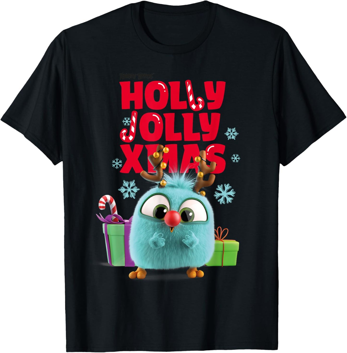 Angry Birds Christmas Holly Jolly Official Merchandise T-Shirt - T-Shirt | Black