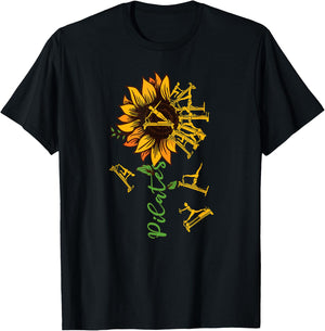 Pilates sunflower Reformer Pilates flower T-Shirt - T-Shirt | Black