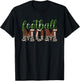 Moms Football Leopard Print Proud Women's Cheetah Pattern T-Shirt - T-Shirt | Black
