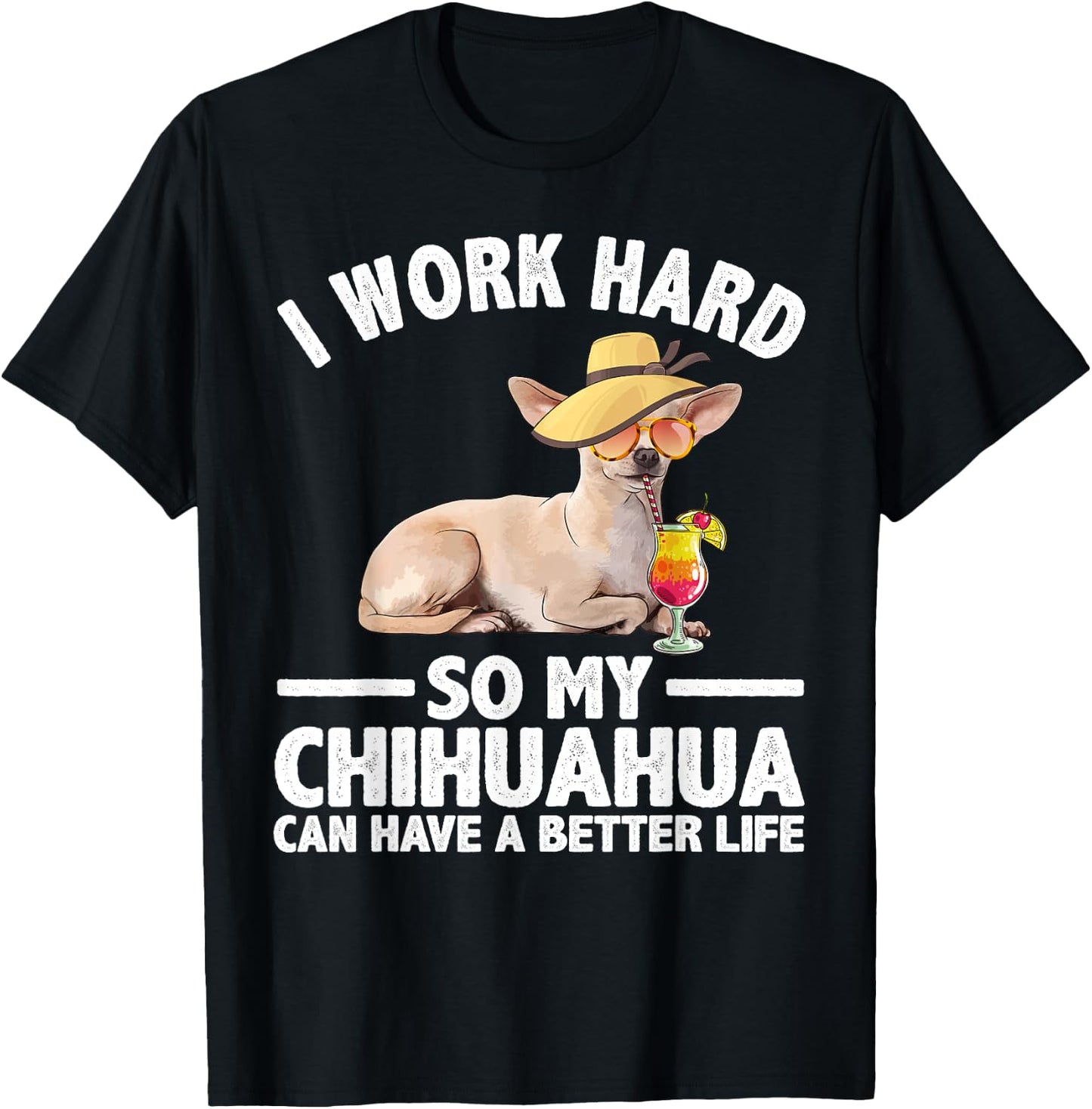 Cool Chihuahua Art Women Chihuahua Lover Dog Owner T-Shirt - T-Shirt | Black