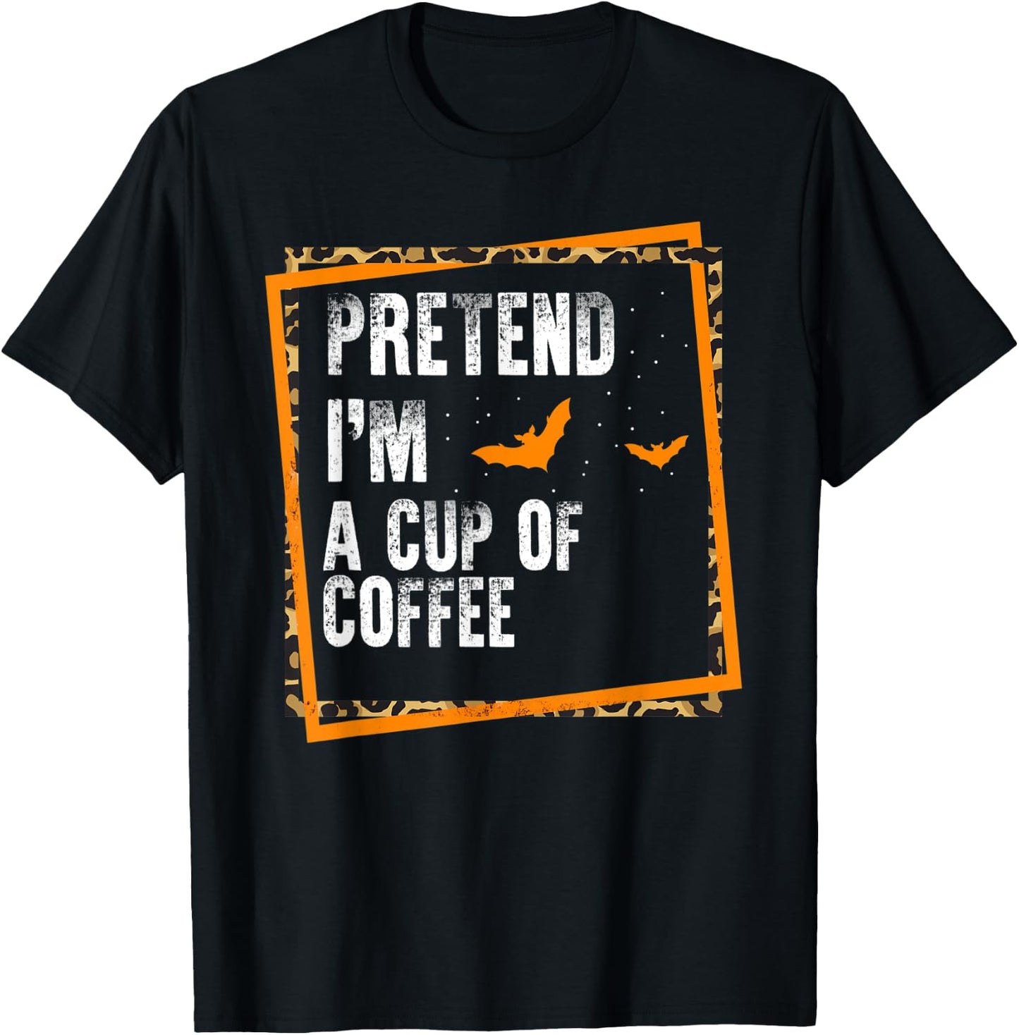 Pretend I'm A Cup Of Coffee Easy Lazy Halloween Costume Part T-Shirt - T-Shirt | Black
