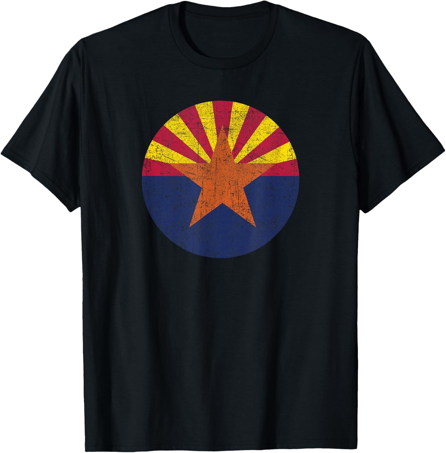 Vintage Arizona Flag Grand Canyon Sedona Retro Hiking T-Shirt - T-Shirt | Black